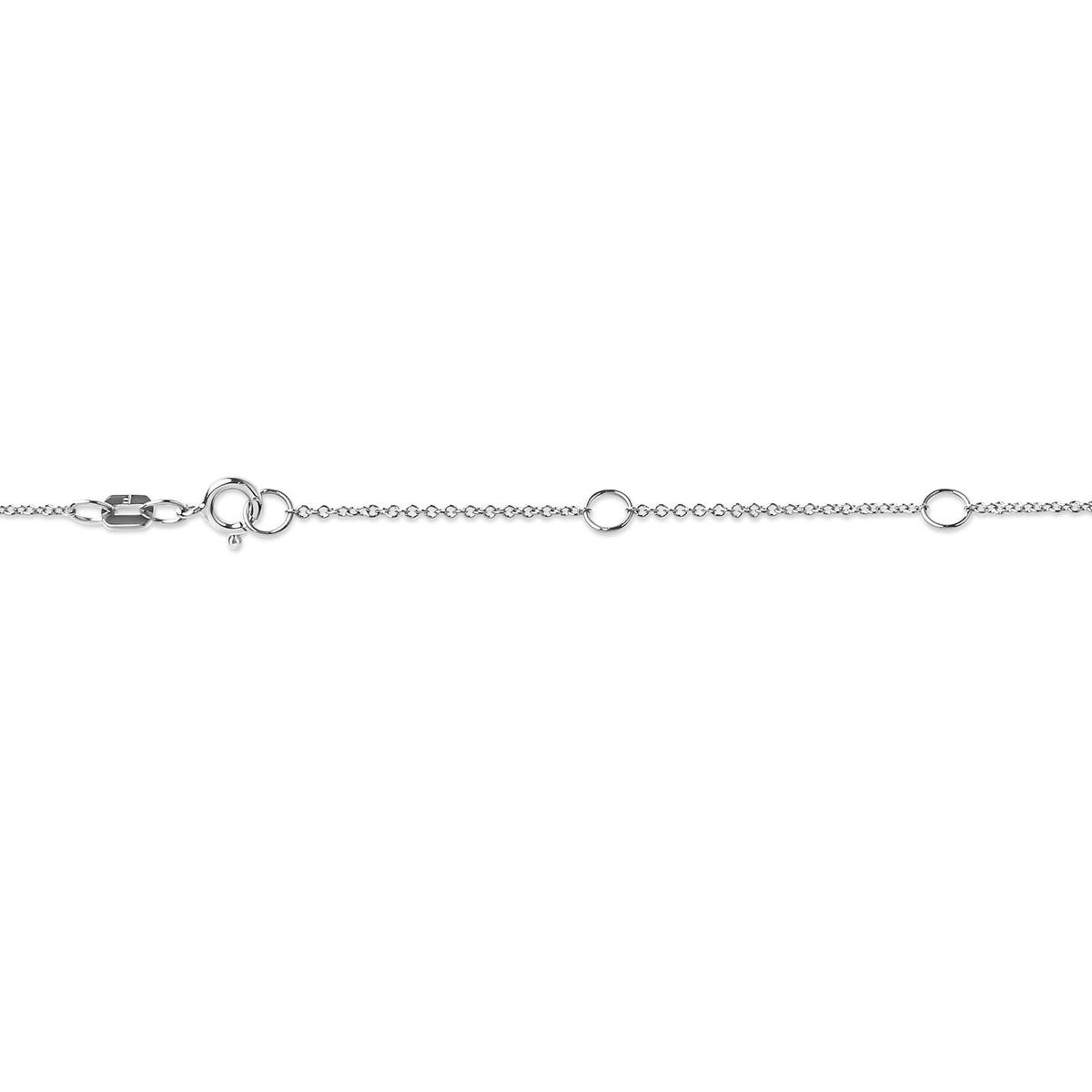 10K White Gold 1/10 Carat Round Brilliant - Cut Diamond Modern Bezel - Set Solitaire 16&quot; - 18&quot; Pendant Necklace (H - I Color, SI2 - I1 Clarity) - LinkagejewelrydesignLinkagejewelrydesign