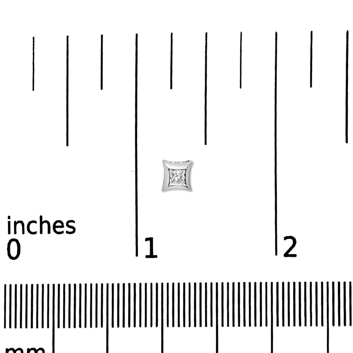 10K White Gold 1/5 Cttw Invisible Set Princess - Cut Diamond Stud Earrings (H - I Color, SI2 - I1 Clarity) - LinkagejewelrydesignLinkagejewelrydesign