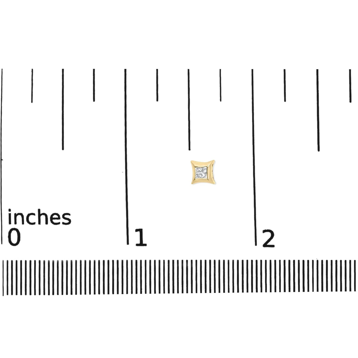 10K White Gold 1/5 Cttw Invisible Set Princess - Cut Diamond Stud Earrings (H - I Color, SI2 - I1 Clarity) - LinkagejewelrydesignLinkagejewelrydesign