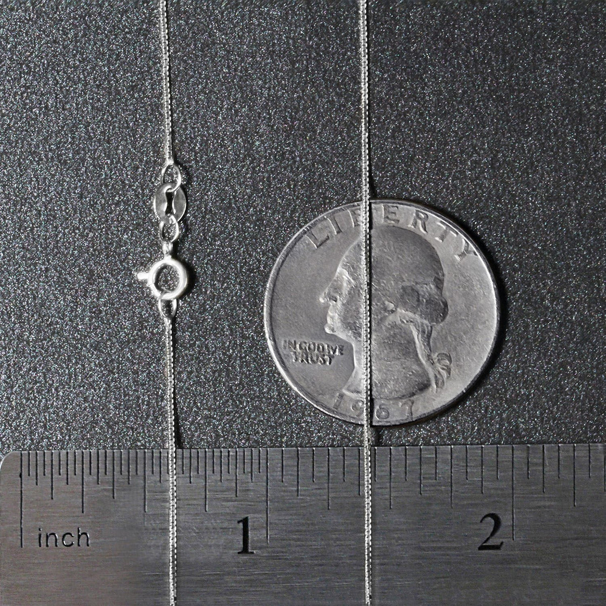 10k White Gold Classic Box Chain 0.6mm - LinkagejewelrydesignLinkagejewelrydesign