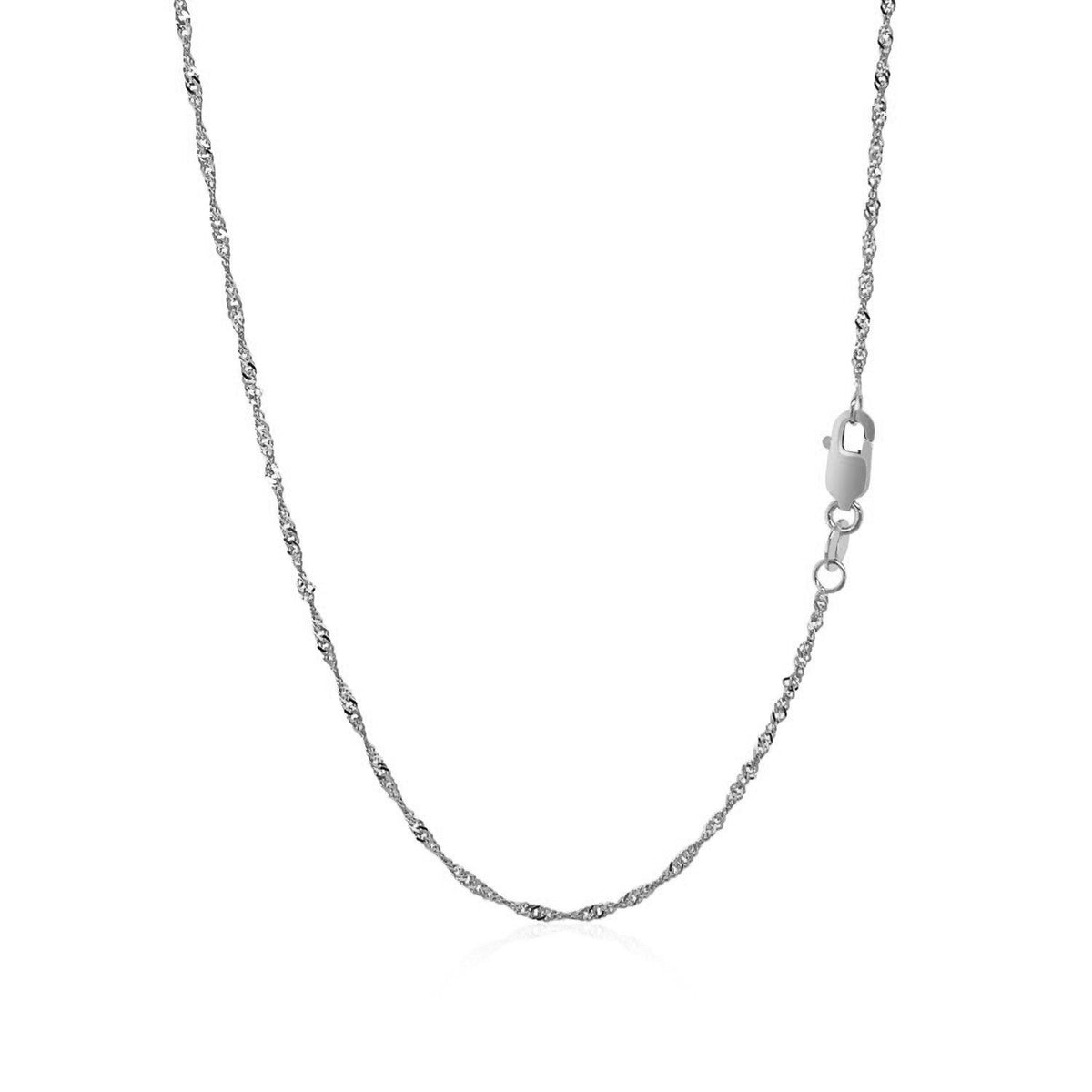 10k White Gold Singapore Chain(1.50 mm) - LinkagejewelrydesignLinkagejewelrydesign