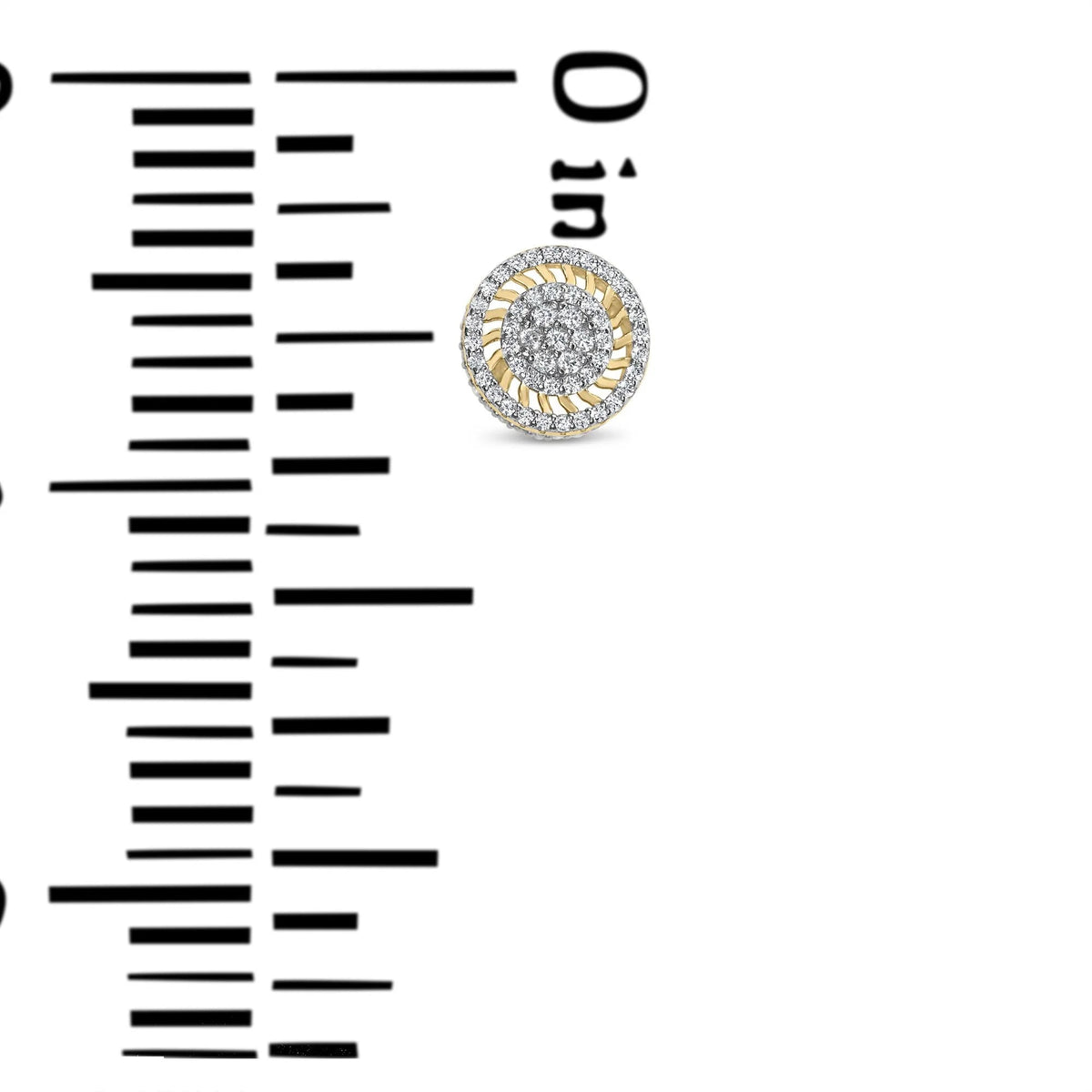 10K Yellow Gold 1.00 Cttw Diamond Halo Radiant Sunburst Stud Earrings (I - J Color, I2 - I3 Clarity) - LinkagejewelrydesignLinkagejewelrydesign