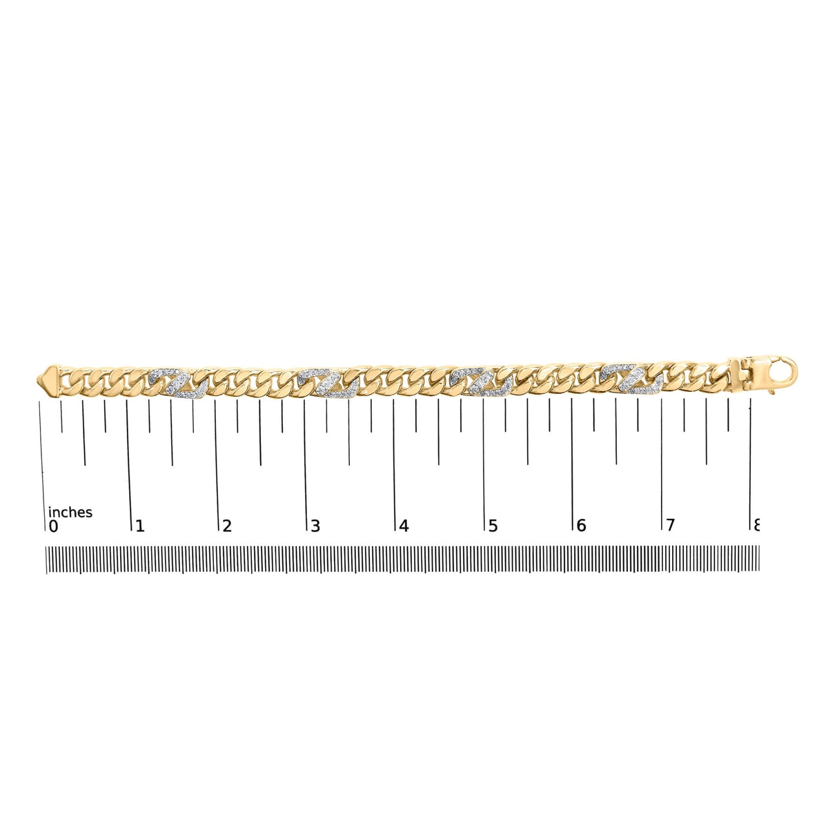 10K Yellow Gold 1.00 Cttw Diamond Miami Cuban Link Men's Bracelet (H - I Color, I1 - I2 Clarity) - 8.5 Inches - LinkagejewelrydesignLinkagejewelrydesign