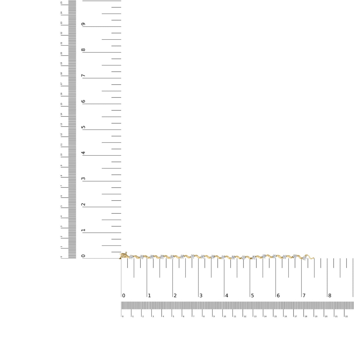 10k Yellow Gold 1.00 Cttw Round - Cut Diamond Floral S - Link 7.50" Bracelet (I - J Color, I2 - I3 Clarity) - LinkagejewelrydesignLinkagejewelrydesign