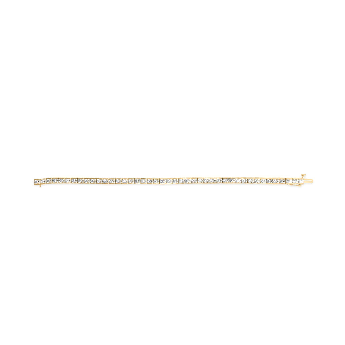 10K Yellow Gold 4.00 Cttw Channel Set Round Diamond Tennis 7" Bracelet (J - K Color, I1 - I2 Clarity) - LinkagejewelrydesignLinkagejewelrydesign