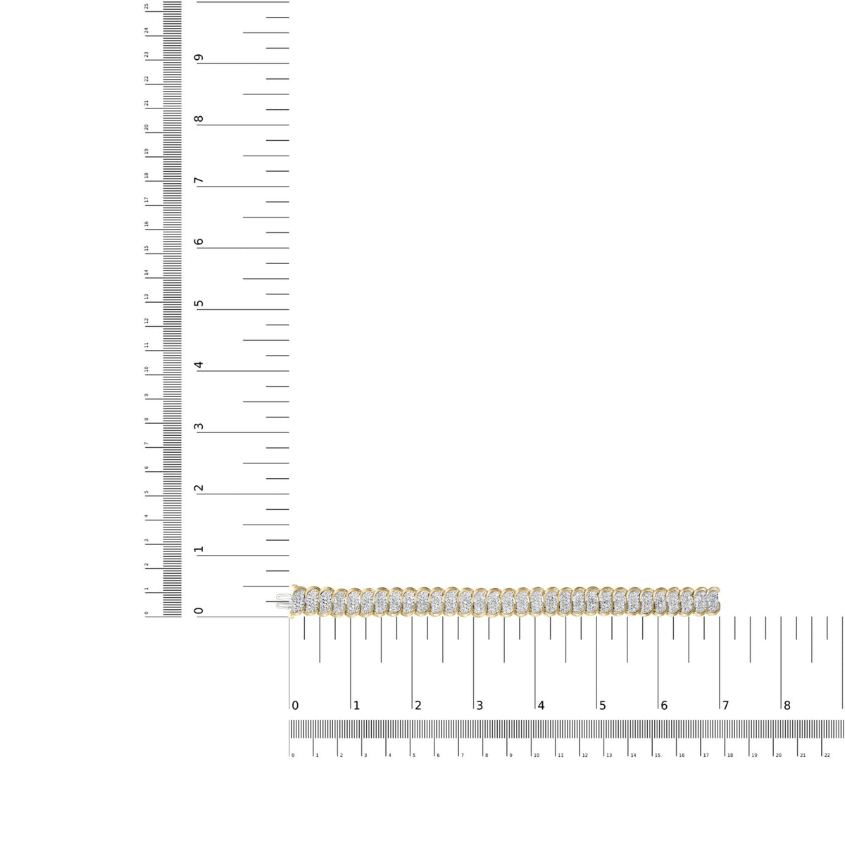 10k Yellow Gold 5.00 Cttw Diamond Oval Banded Link Bracelet (I - J Color, I1 - I2 Clarity) - 7" Inches - LinkagejewelrydesignLinkagejewelrydesign