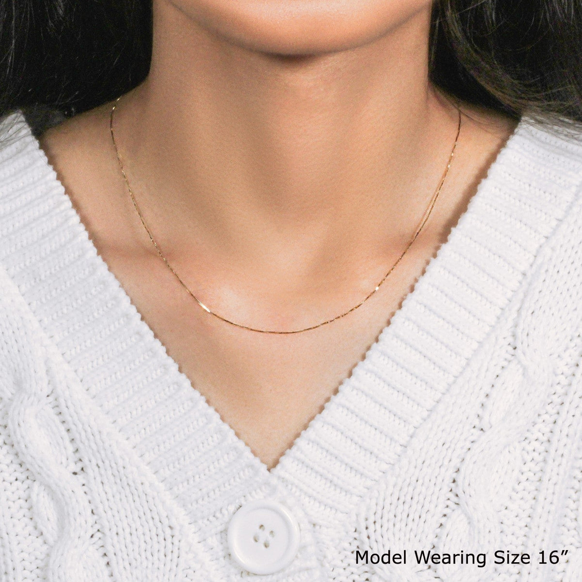 10k Yellow Gold Classic Box Chain (0.45 mm) - LinkagejewelrydesignLinkagejewelrydesign