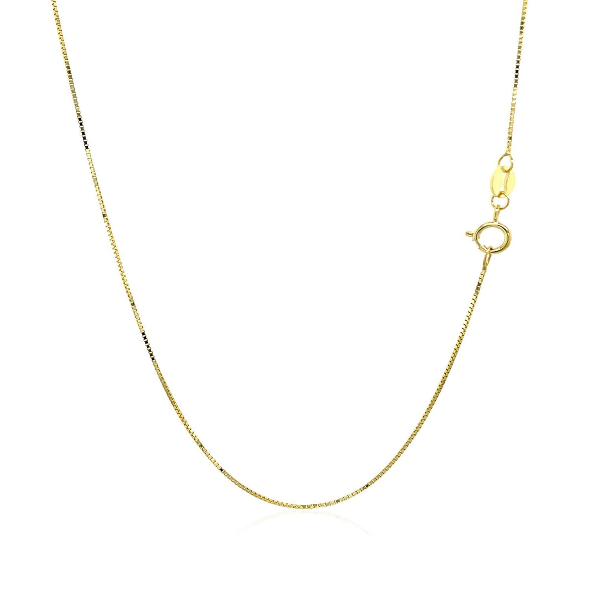 10k Yellow Gold Classic Box Chain (0.60 mm) - LinkagejewelrydesignLinkagejewelrydesign