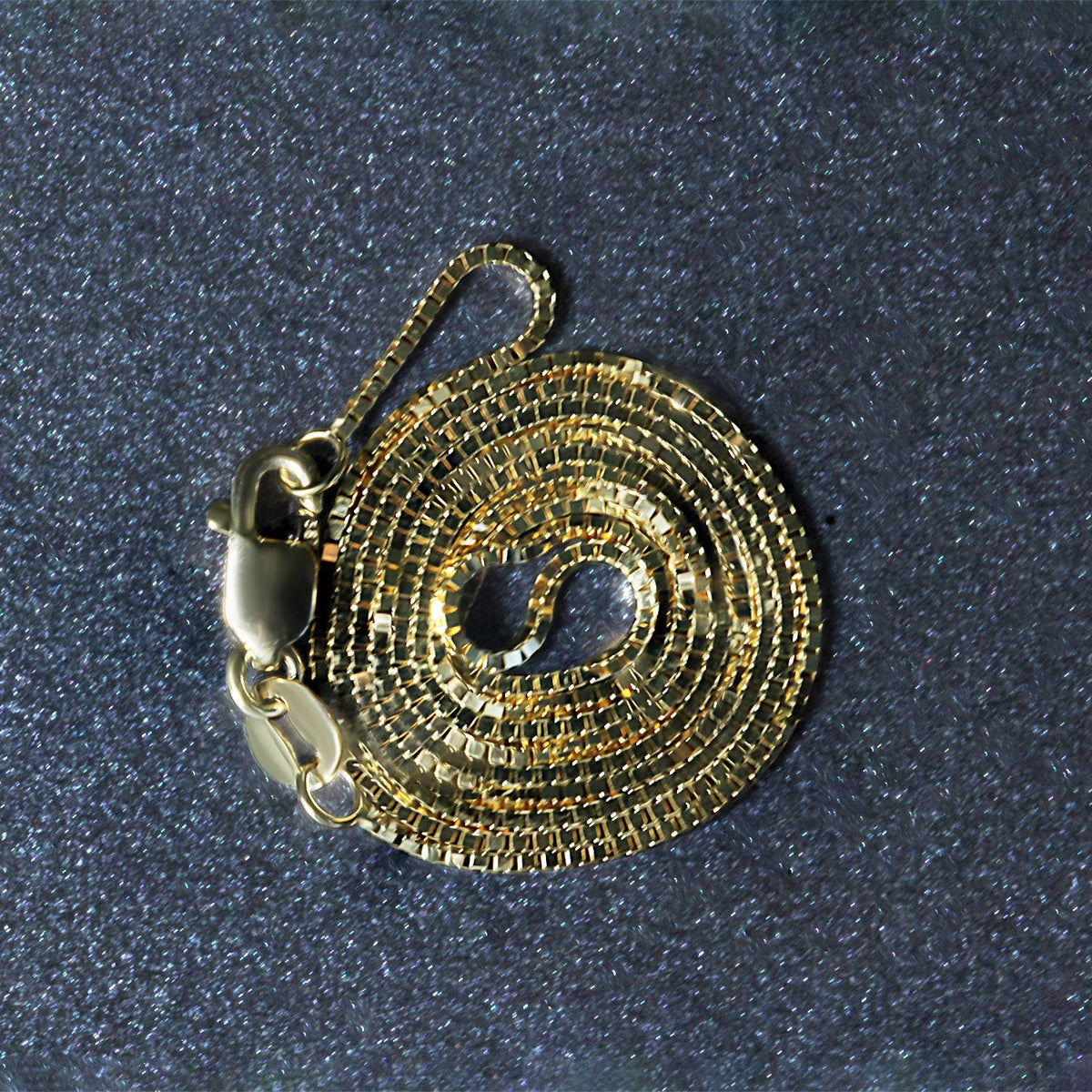 10k Yellow Gold Classic Box Chain (0.78 mm) - LinkagejewelrydesignLinkagejewelrydesign