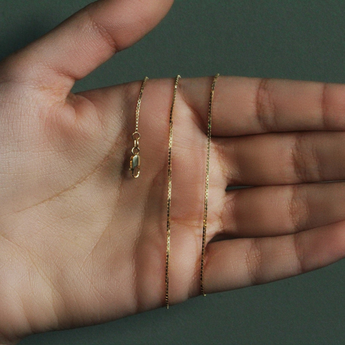 10k Yellow Gold Classic Box Chain 1.0mm - LinkagejewelrydesignLinkagejewelrydesign