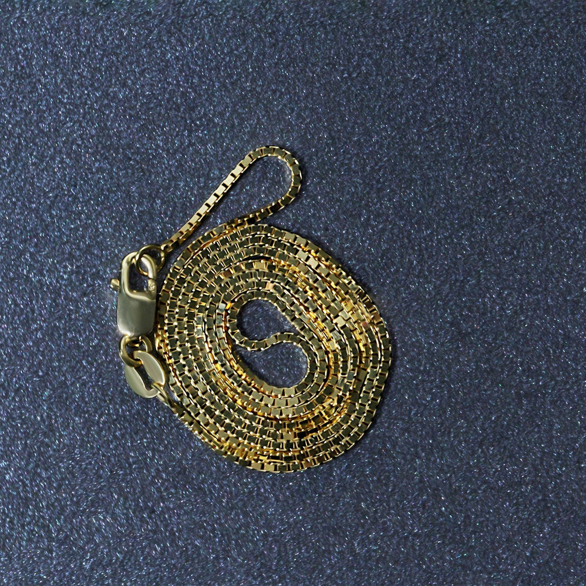 10k Yellow Gold Classic Box Chain 1.0mm - LinkagejewelrydesignLinkagejewelrydesign