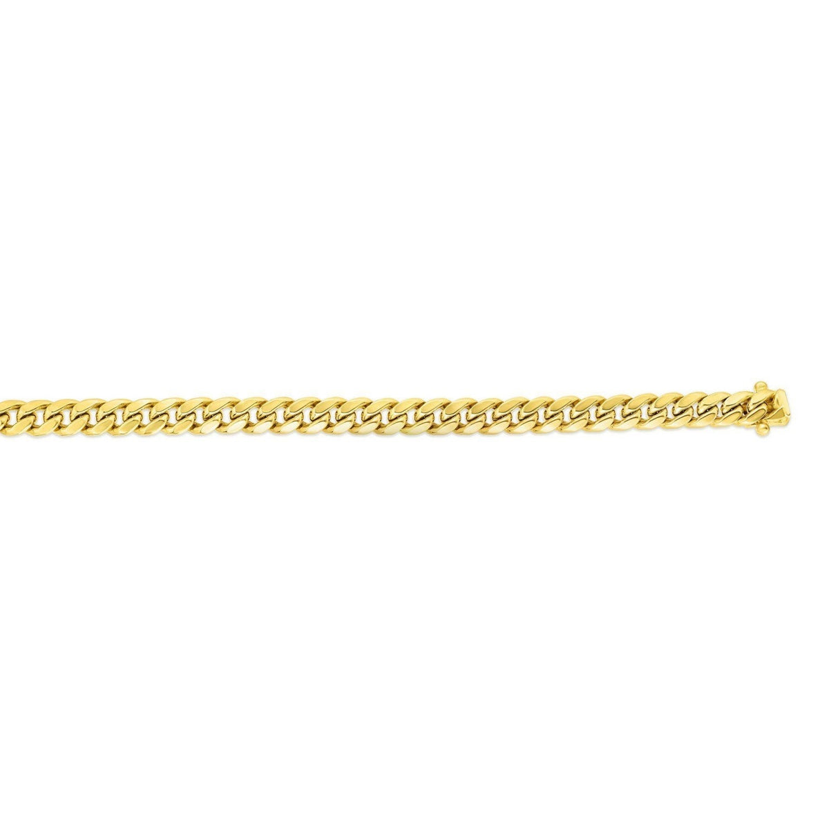 10k Yellow Gold Classic Miami Cuban Solid Bracelet (8.20 mm) - LinkagejewelrydesignLinkagejewelrydesign
