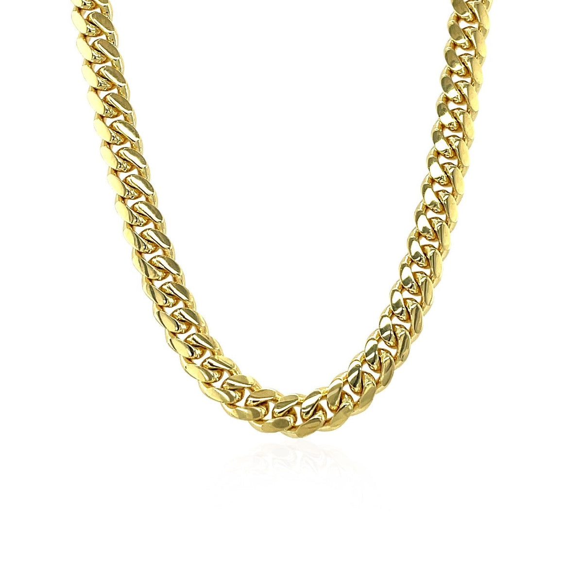 10k Yellow Gold Classic Miami Cuban Solid Chain (4.90 mm) - LinkagejewelrydesignLinkagejewelrydesign