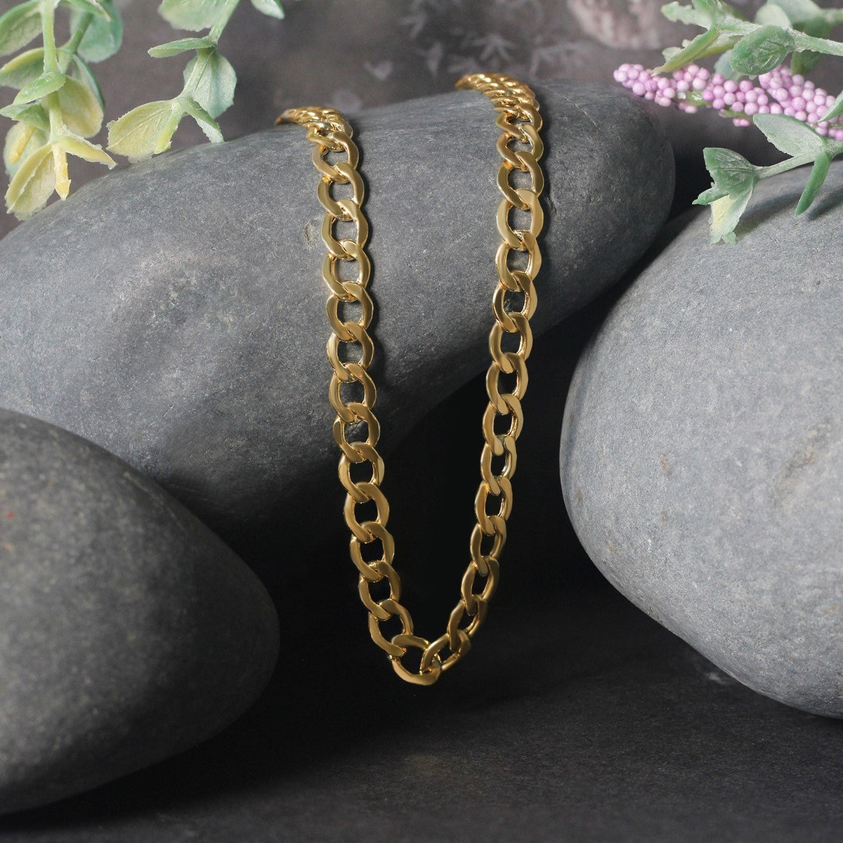 10k Yellow Gold Curb Chain (5.30 mm) - LinkagejewelrydesignLinkagejewelrydesign