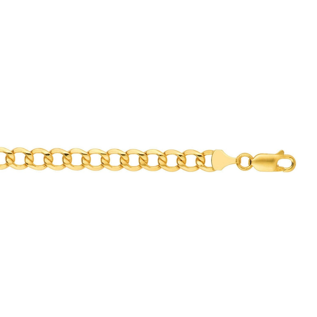10k Yellow Gold Lite Curb Bracelet (6.20 mm) - LinkagejewelrydesignLinkagejewelrydesign