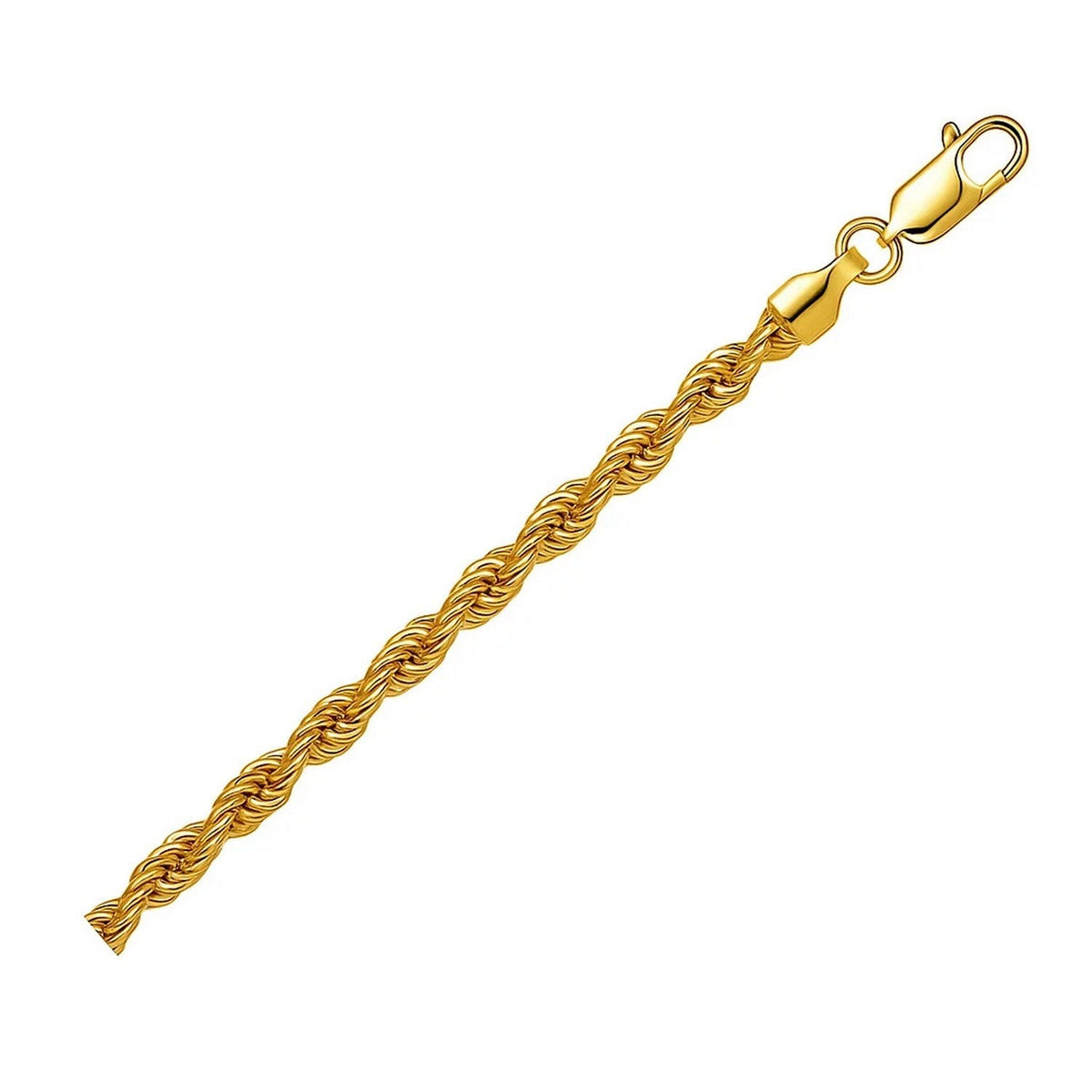 10k Yellow Gold Lite Rope Bracelet (5.00 mm) - LinkagejewelrydesignLinkagejewelrydesign