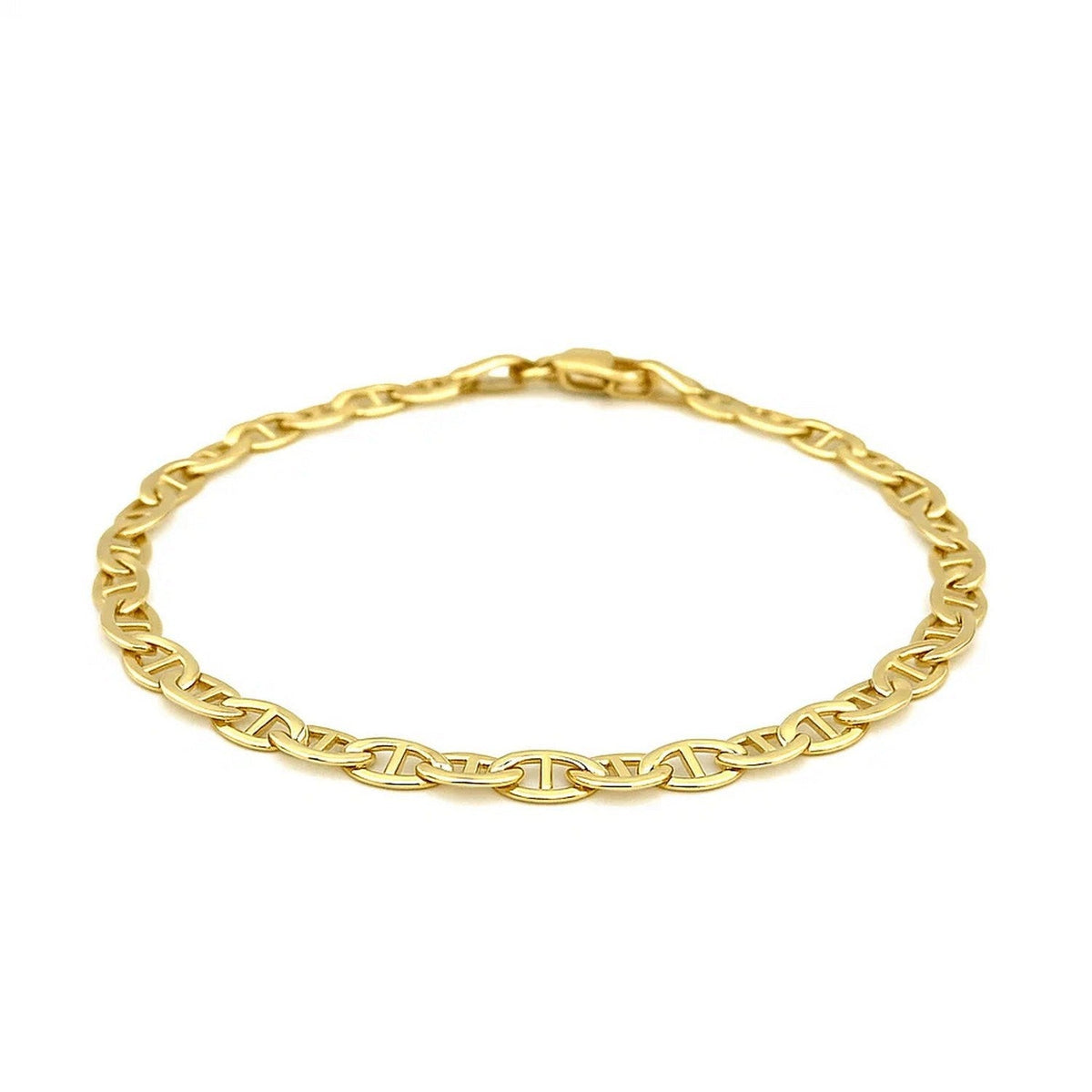 10k Yellow Gold Mariner Link Bracelet (4.50 mm) - LinkagejewelrydesignLinkagejewelrydesign