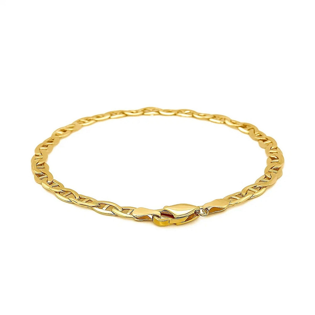 10k Yellow Gold Mariner Link Bracelet (4.50 mm) - LinkagejewelrydesignLinkagejewelrydesign
