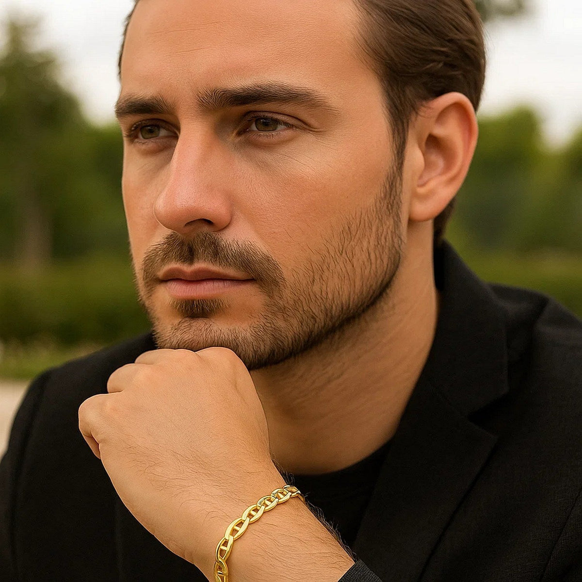 10k Yellow Gold Mariner Link Bracelet (5.10 mm) - LinkagejewelrydesignLinkagejewelrydesign