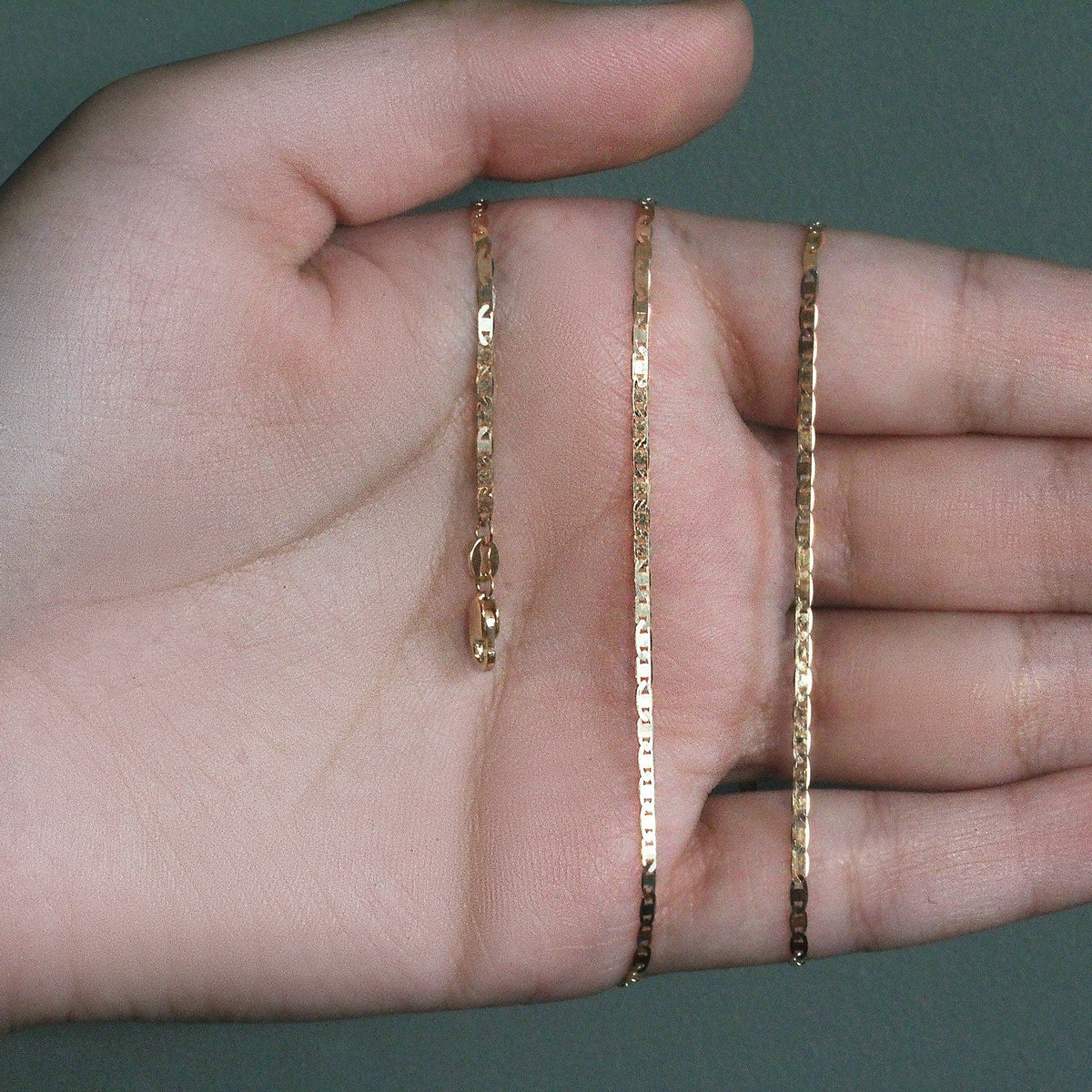 10k Yellow Gold Mariner Link Chain (1.70 mm) - LinkagejewelrydesignLinkagejewelrydesign