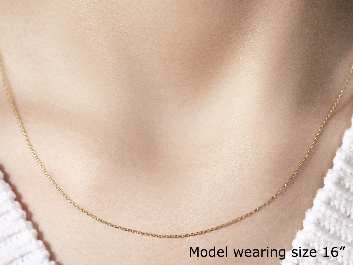 10k Yellow Gold Oval Cable Link Chain (0.97 mm) - LinkagejewelrydesignLinkagejewelrydesign