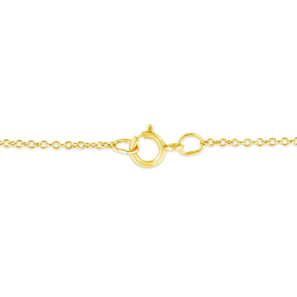 10K Yellow Gold Plated .925 Sterling Silver 1/10 Cttw Miracle Set Round Diamond 18&quot; Pendant Necklace - Choice of Shapes - LinkagejewelrydesignLinkagejewelrydesign