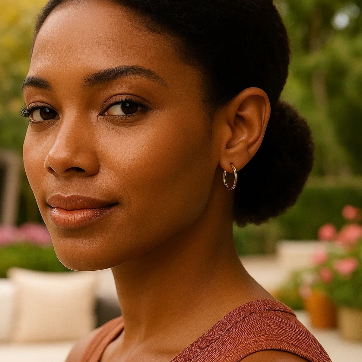 10k Yellow Gold Polished Endless Hoop Earrings (1.5x14mm) - LinkagejewelrydesignLinkagejewelrydesign