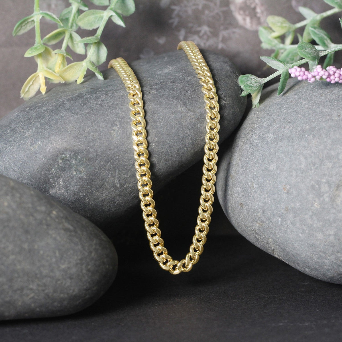 10k Yellow Gold Semi Solid Miami Cuban Chain (4.50 mm) - LinkagejewelrydesignLinkagejewelrydesign