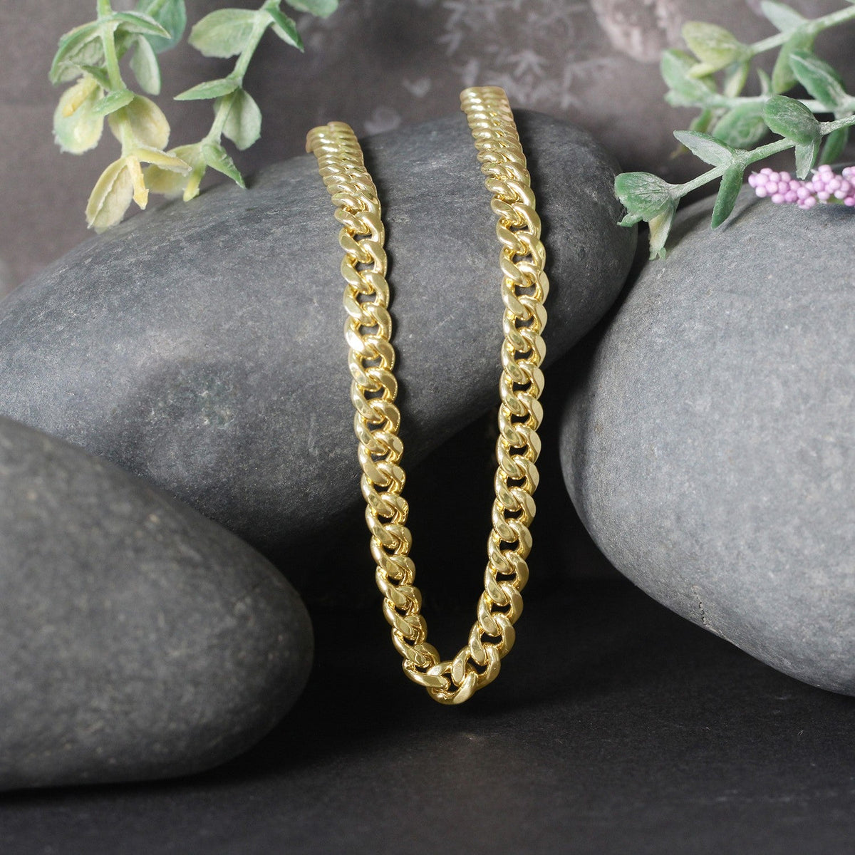 10k Yellow Gold Semi Solid Miami Cuban Chain (5.00 mm) - LinkagejewelrydesignLinkagejewelrydesign