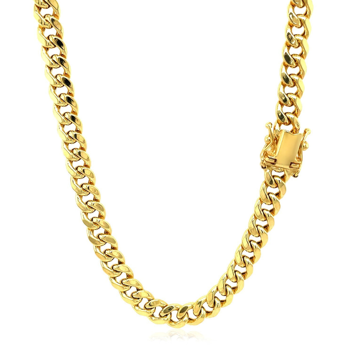 10k Yellow Gold Semi Solid Miami Cuban Chain (5.00 mm) - LinkagejewelrydesignLinkagejewelrydesign