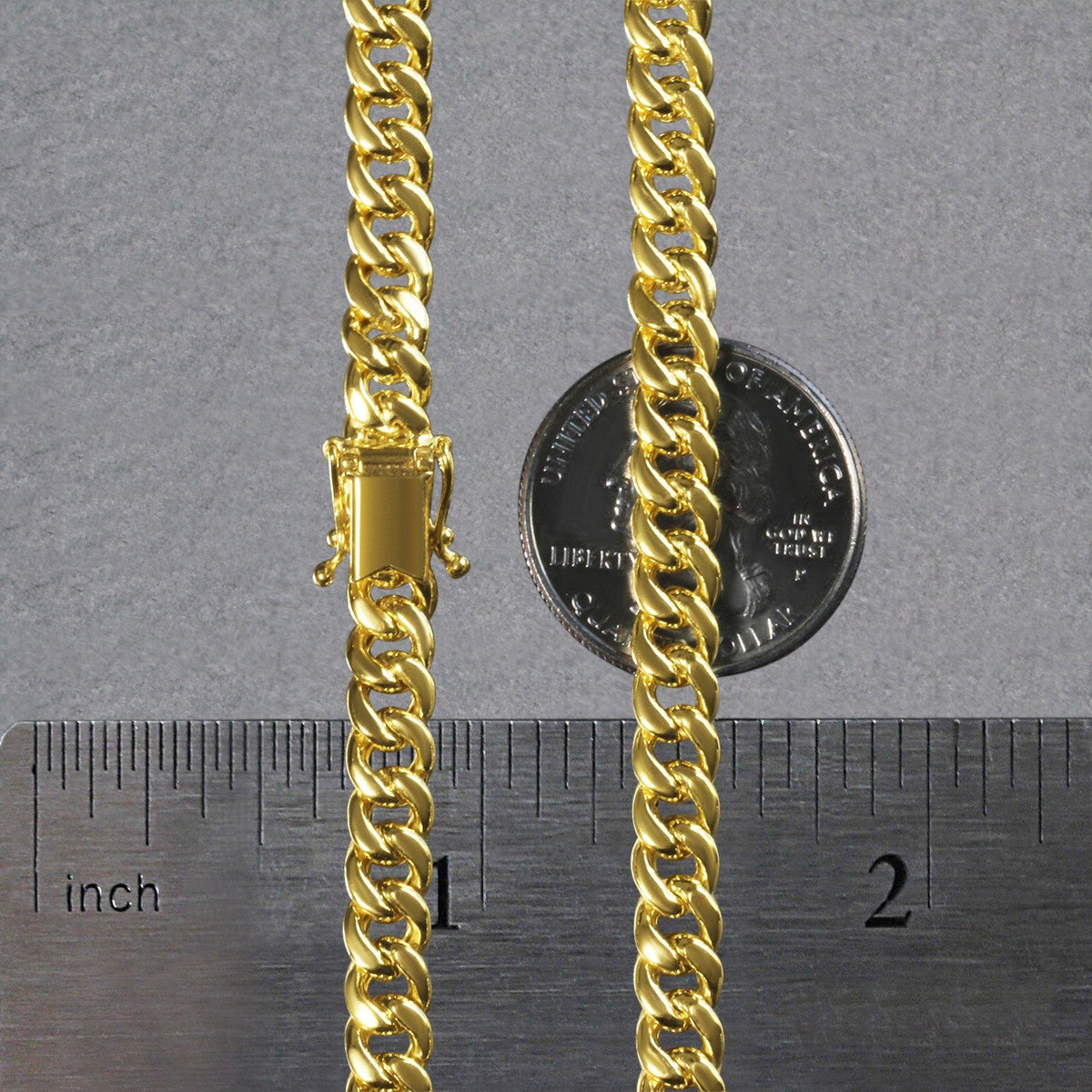 10k Yellow Gold Semi Solid Miami Cuban Chain (6.10 mm) - LinkagejewelrydesignLinkagejewelrydesign