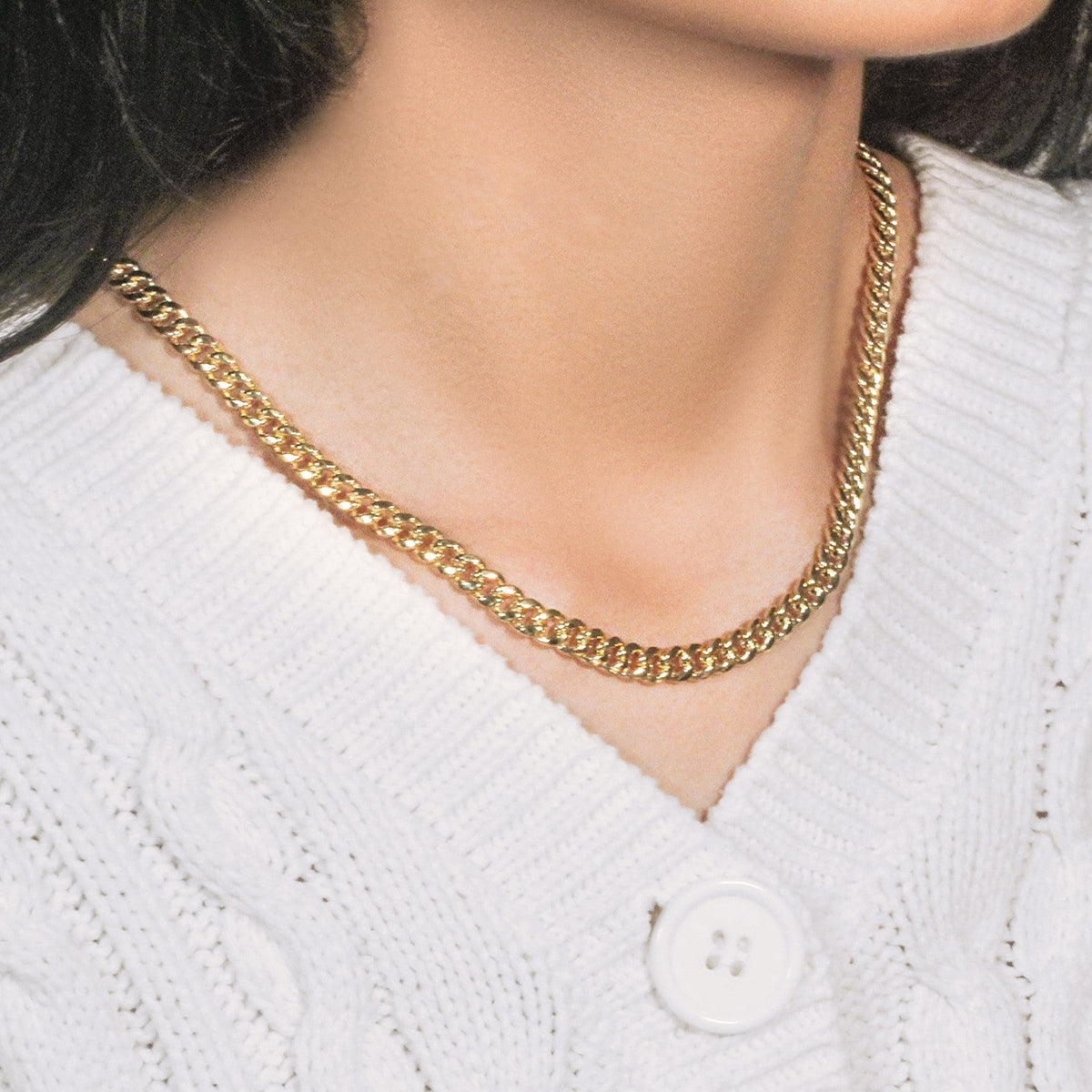 10k Yellow Gold Semi Solid Miami Cuban Chain (6.10 mm) - LinkagejewelrydesignLinkagejewelrydesign