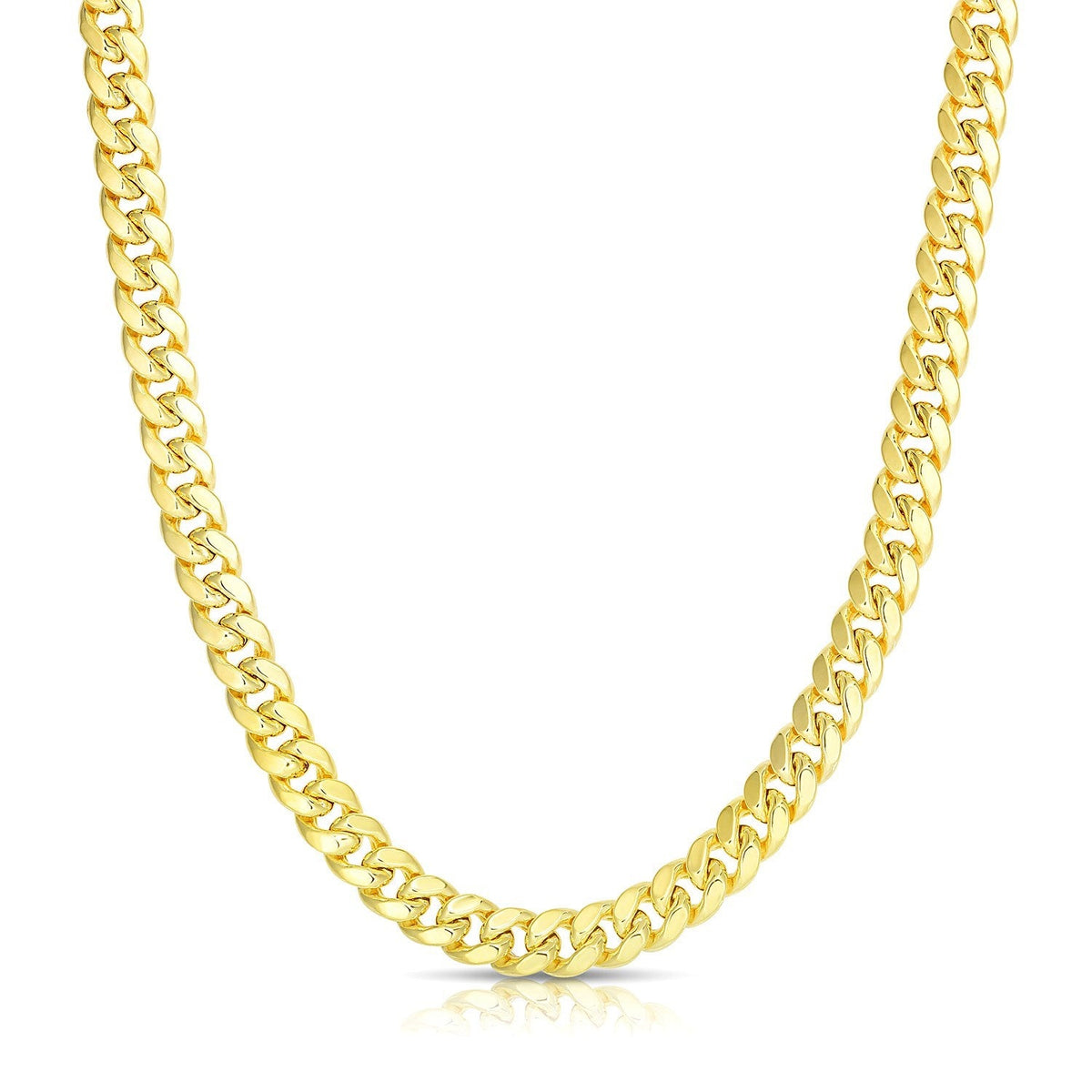 10k Yellow Gold Semi Solid Miami Cuban Chain (6.10 mm) - LinkagejewelrydesignLinkagejewelrydesign