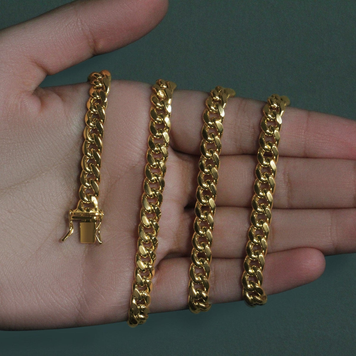 10k Yellow Gold Semi Solid Miami Cuban Chain (6.60 mm) - LinkagejewelrydesignLinkagejewelrydesign