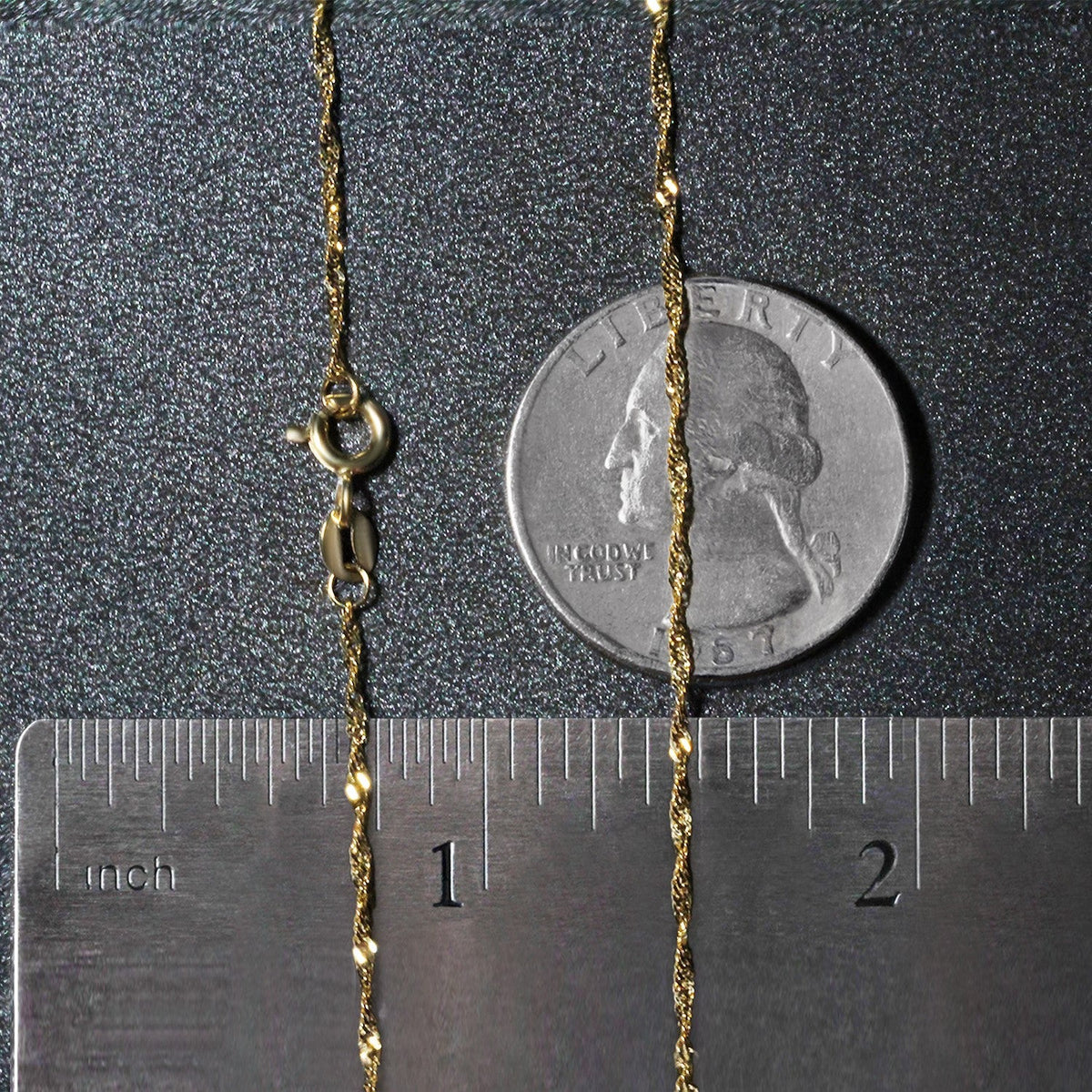 10k Yellow Gold Singapore Chain (1.50 mm) - LinkagejewelrydesignLinkagejewelrydesign