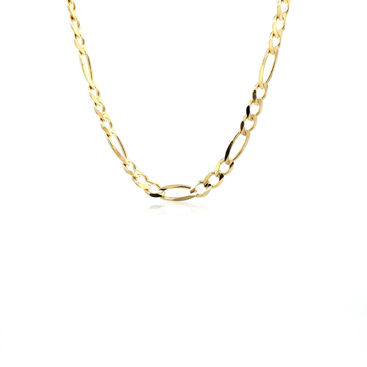 10K Yellow Gold Solid Figaro Chain (4.50 mm) - LinkagejewelrydesignLinkagejewelrydesign