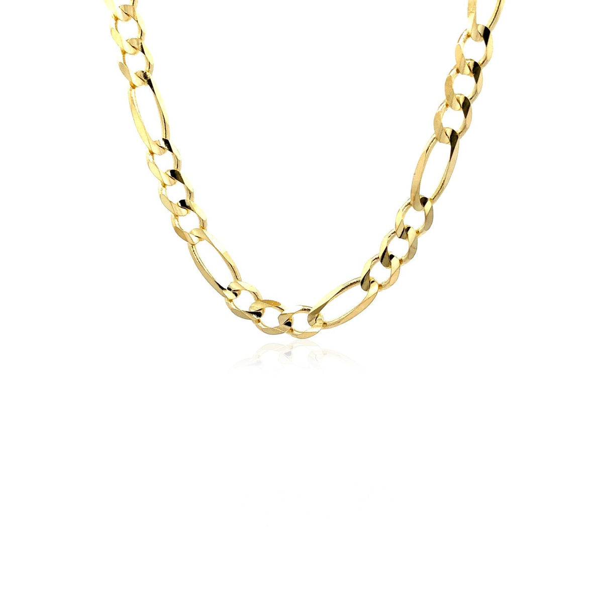 10K Yellow Gold Solid Figaro Chain (5.30 mm) - LinkagejewelrydesignLinkagejewelrydesign