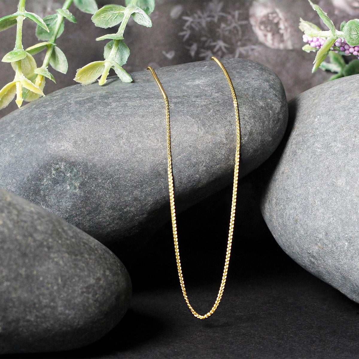 10k Yellow Gold Wheat Chain 0.6mm (0.60 mm) - LinkagejewelrydesignLinkagejewelrydesign
