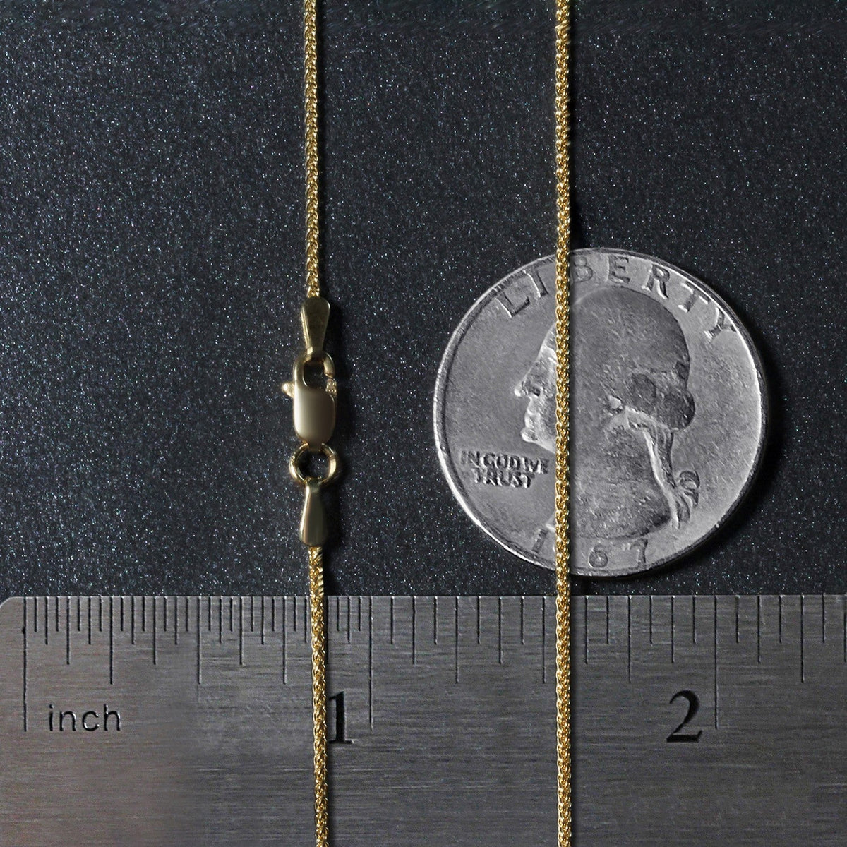 10k Yellow Gold Wheat Chain 1.0mm - LinkagejewelrydesignLinkagejewelrydesign