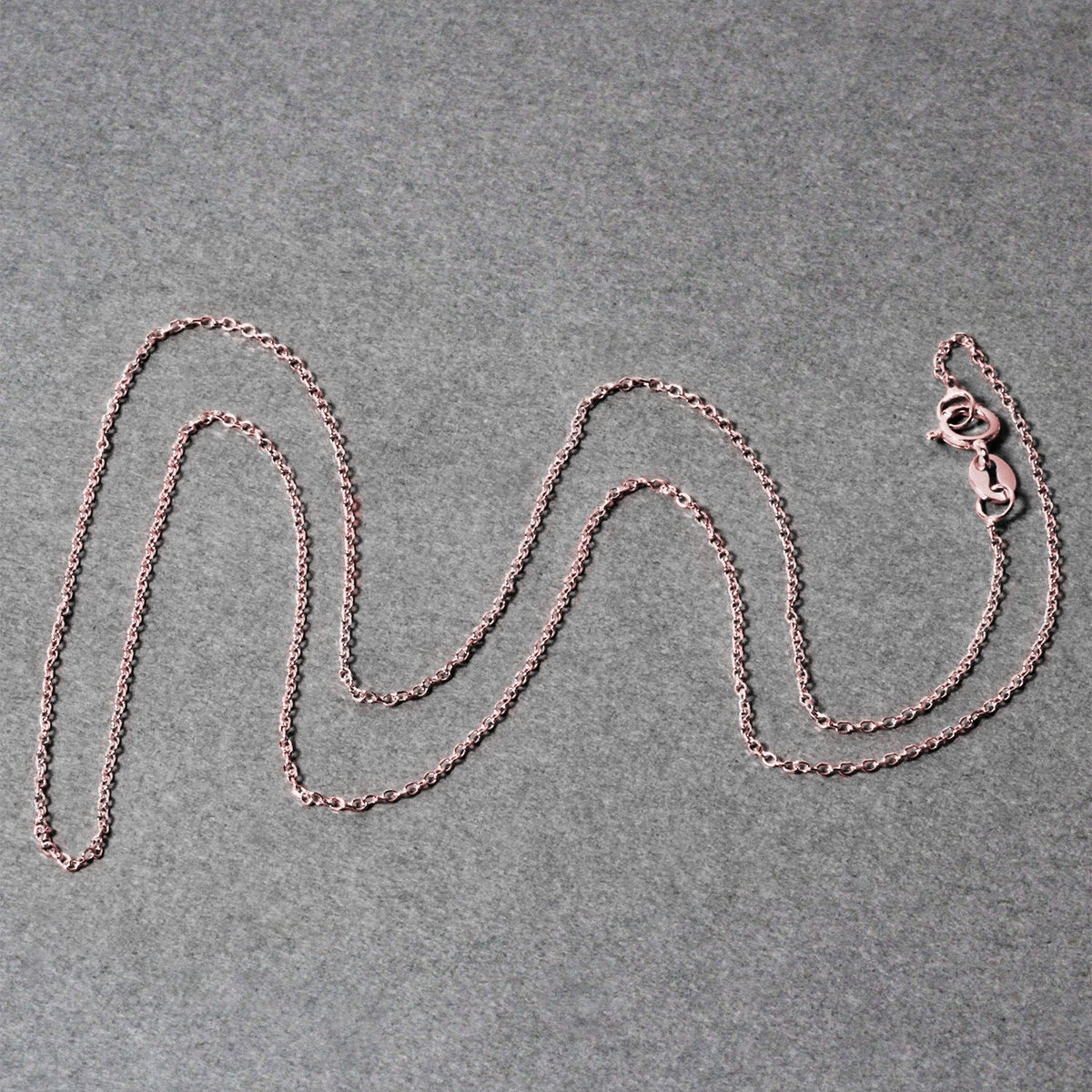 14k Pink Gold Diamond Cut Cable Link Chain (0.87 mm) - LinkagejewelrydesignLinkagejewelrydesign