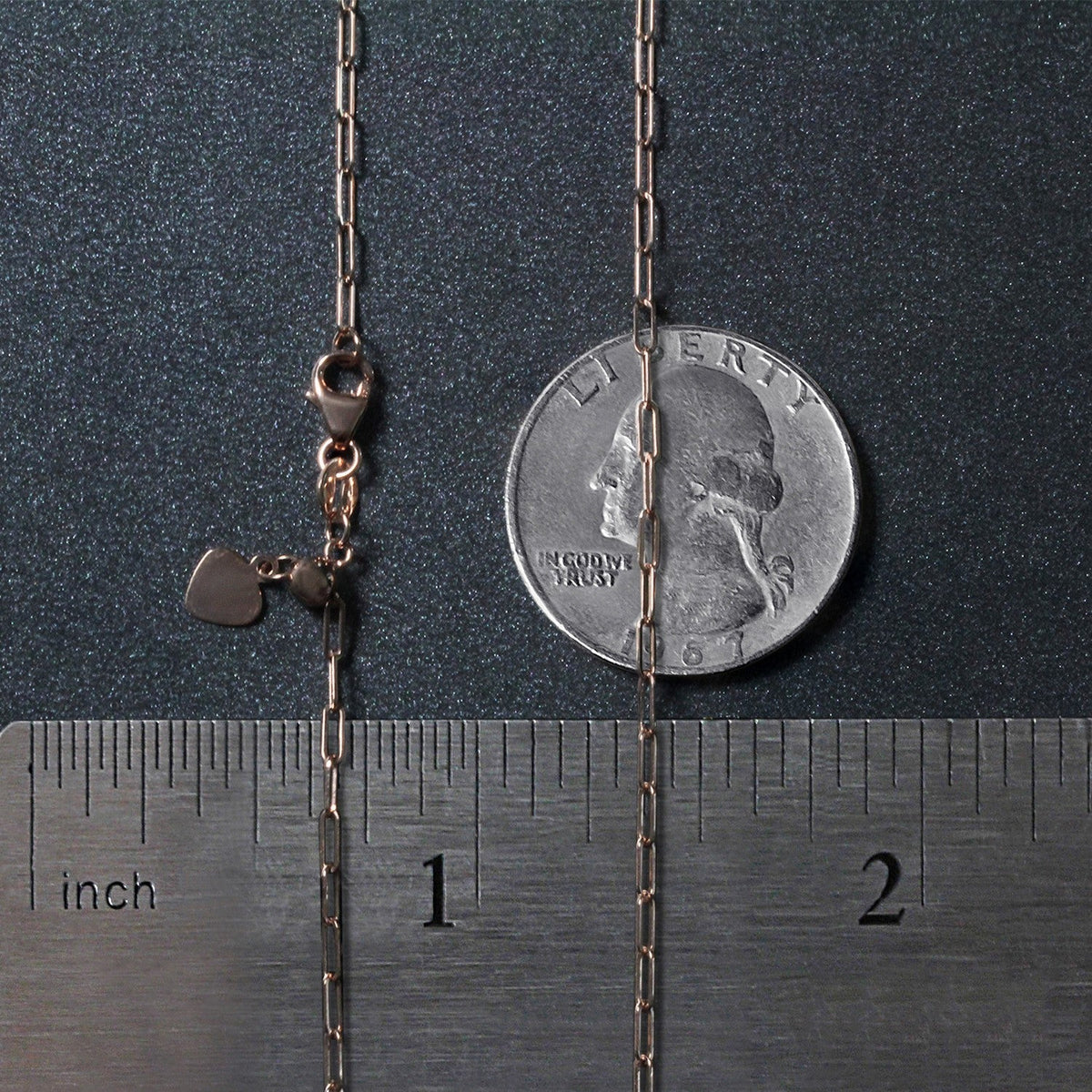 14k Rose Gold Adjustable Paperclip Chain (1.50 mm) - LinkagejewelrydesignLinkagejewelrydesign