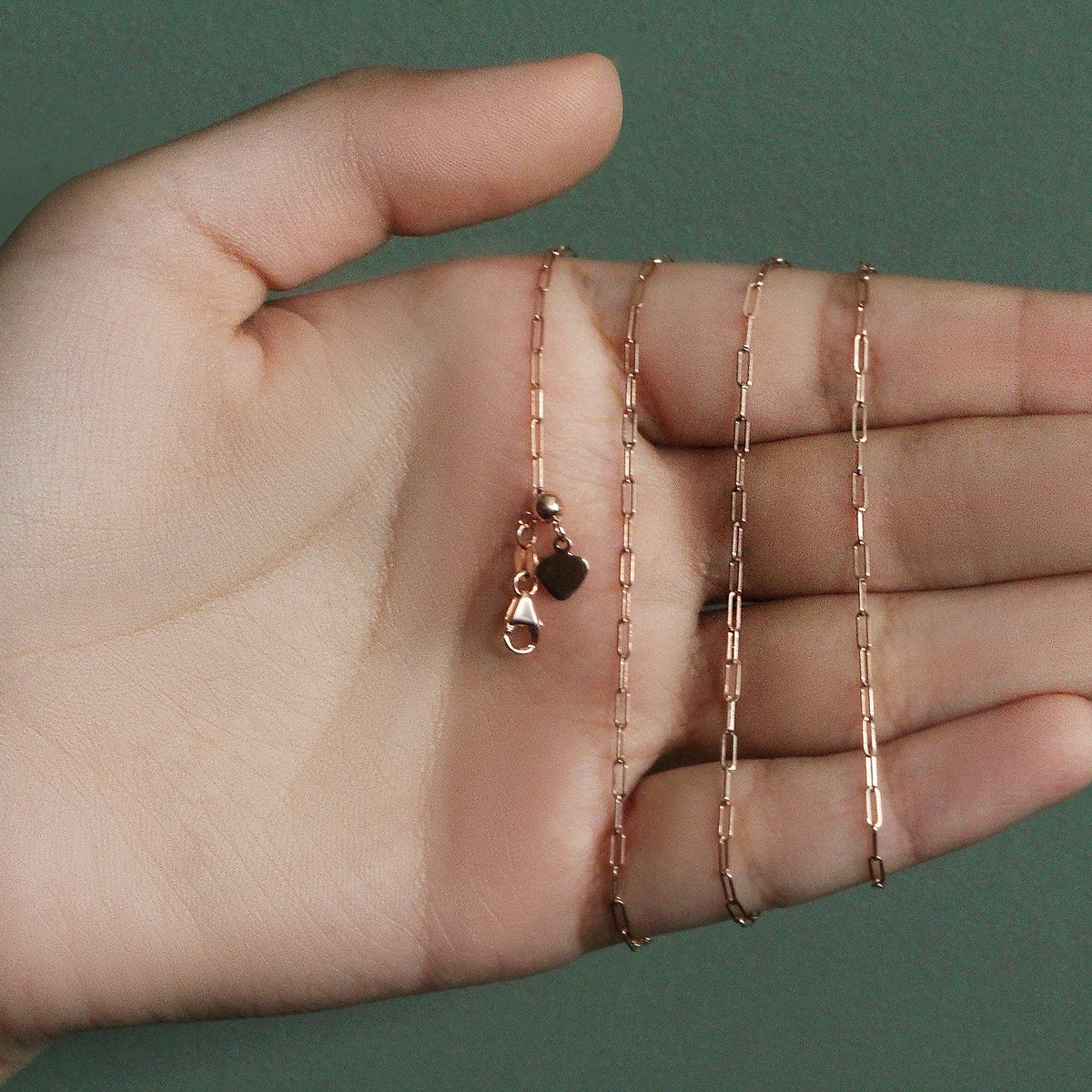 14k Rose Gold Adjustable Paperclip Chain (1.50 mm) - LinkagejewelrydesignLinkagejewelrydesign
