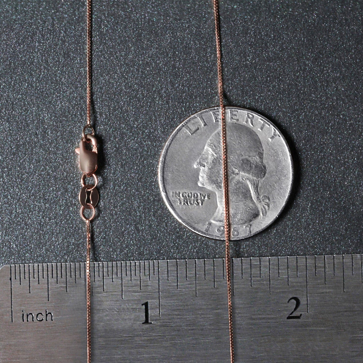 14k Rose Gold Classic Box Chain 0.4mm - LinkagejewelrydesignLinkagejewelrydesign