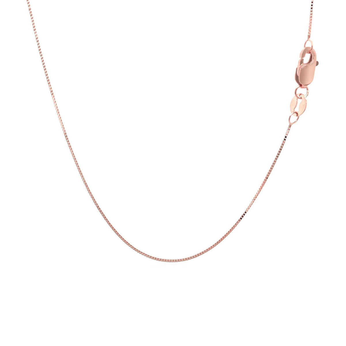 14k Rose Gold Classic Box Chain 0.4mm - LinkagejewelrydesignLinkagejewelrydesign