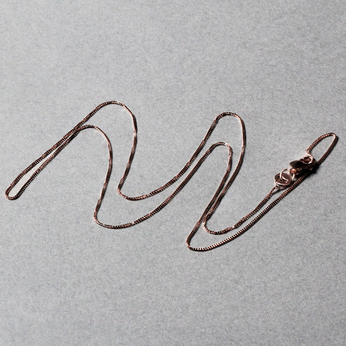 14k Rose Gold Classic Box Chain 0.4mm - LinkagejewelrydesignLinkagejewelrydesign