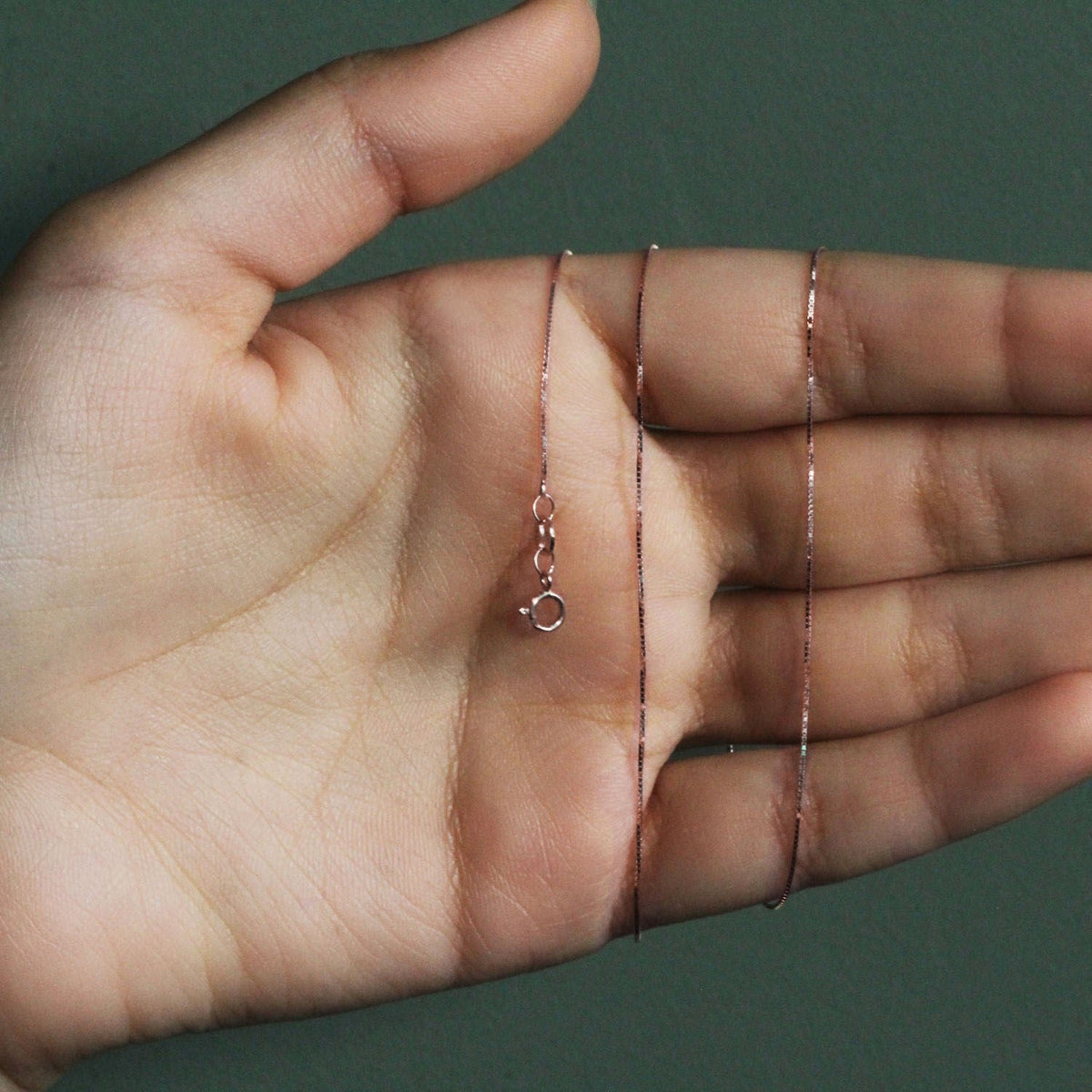 14k Rose Gold Classic Box Chain 0.60 mm - LinkagejewelrydesignLinkagejewelrydesign