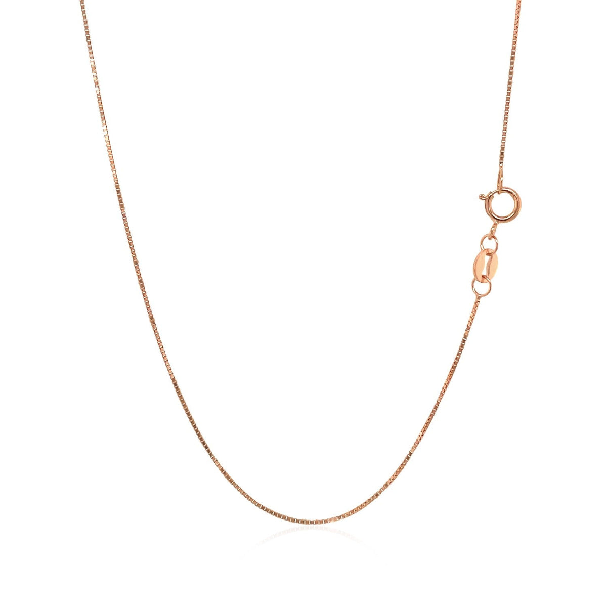 14k Rose Gold Classic Box Chain 0.60 mm - LinkagejewelrydesignLinkagejewelrydesign