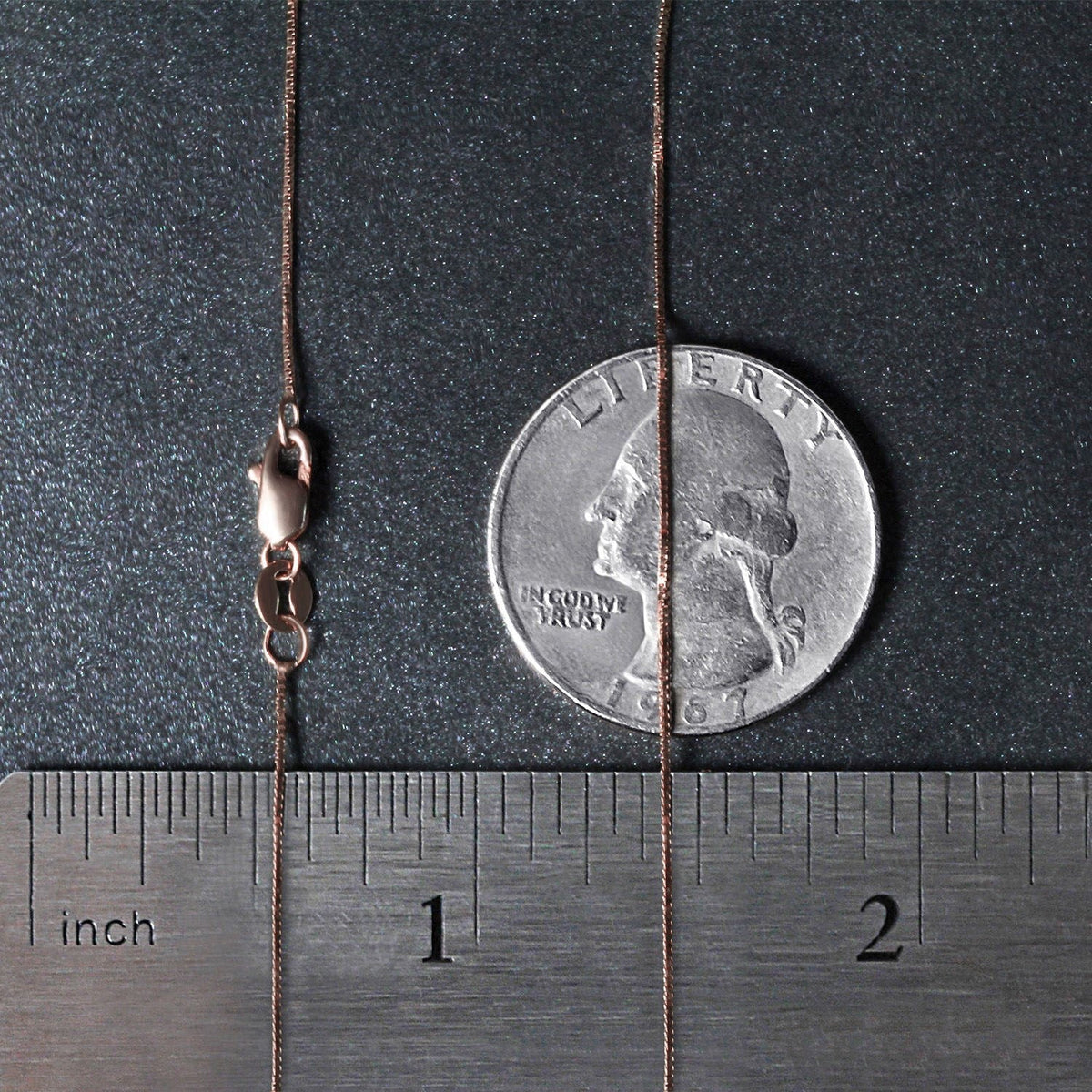 14k Rose Gold Classic Box Chain (0.60 mm) - LinkagejewelrydesignLinkagejewelrydesign