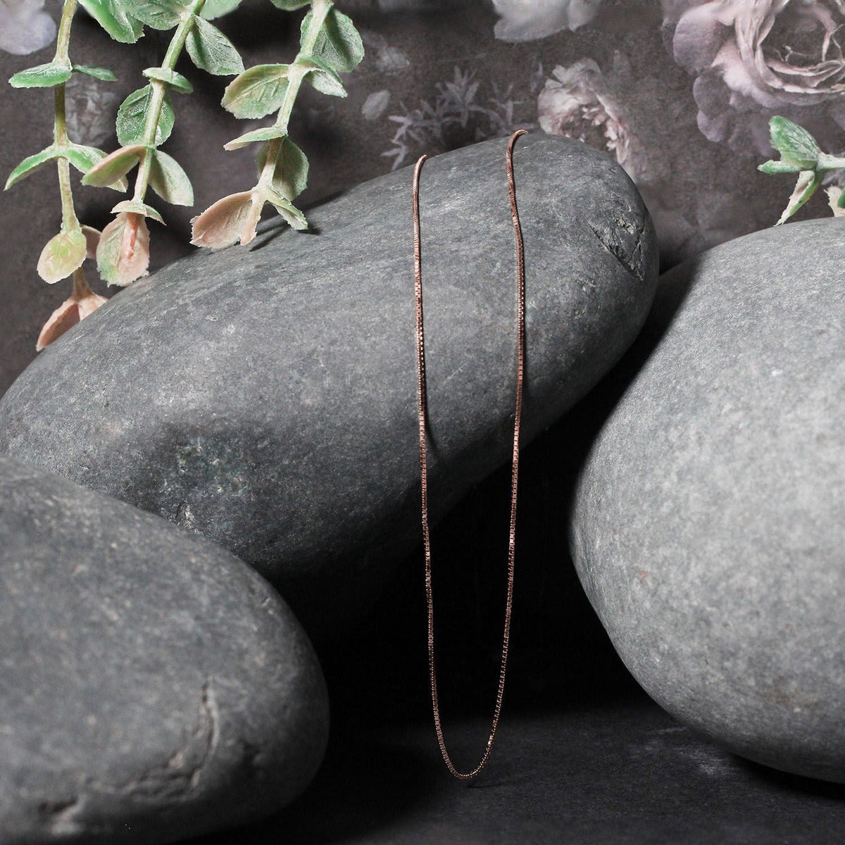 14k Rose Gold Classic Box Chain 0.60 mm - LinkagejewelrydesignLinkagejewelrydesign