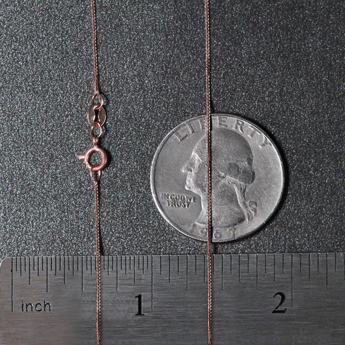 14k Rose Gold Classic Box Chain 0.60 mm - LinkagejewelrydesignLinkagejewelrydesign